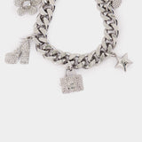 Bracelet Mini Icon Pave - Marc Jacobs - Métal - Argenté