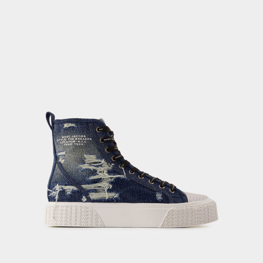 Sneakers The High Top - Marc Jacobs - Coton - Bleu
