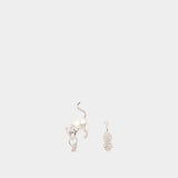 Boucles D'oreilles Cat And Mouse Large - Marc Jacobs - Métal - Argenté