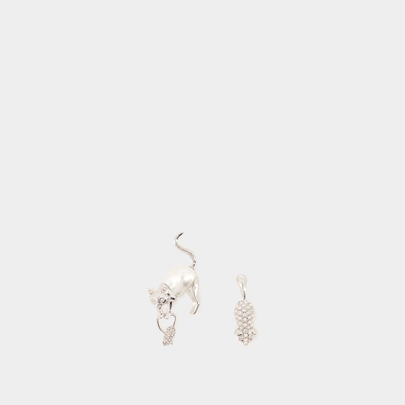 Boucles D'oreilles Cat And Mouse Large - Marc Jacobs - Métal - Argenté