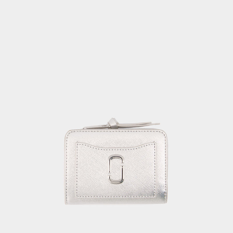 Portefeuille The Mini Compact - Marc Jacobs - Cuir - Argenté