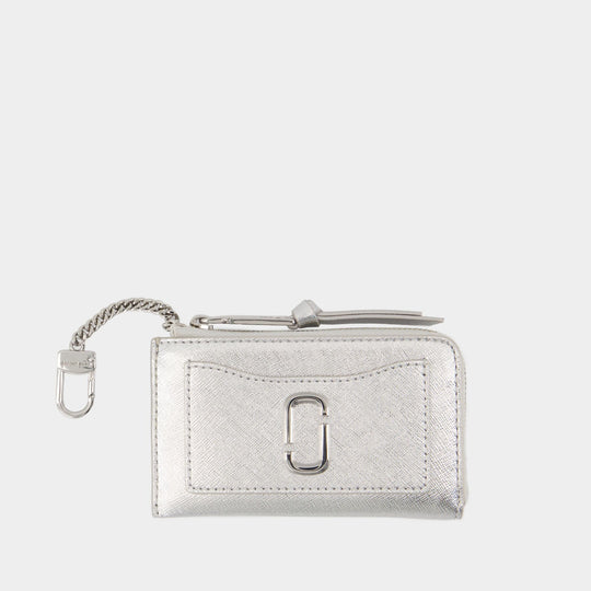 Portefeuille The Top Zip - Marc Jacobs - Cuir - Argenté