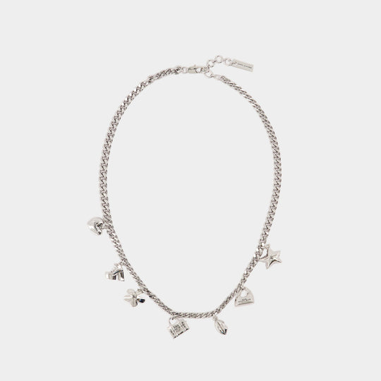 Collier Mini Icon Charm - Marc Jacobs - Métal - Argenté