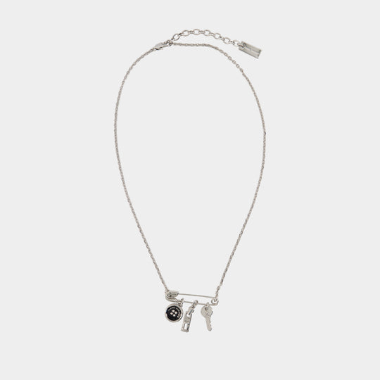 Collier Button Charm - Marc Jacobs - Métal - Argenté