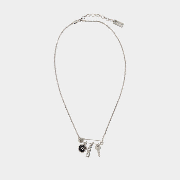 Collier Button Charm - Marc Jacobs - Métal - Argenté