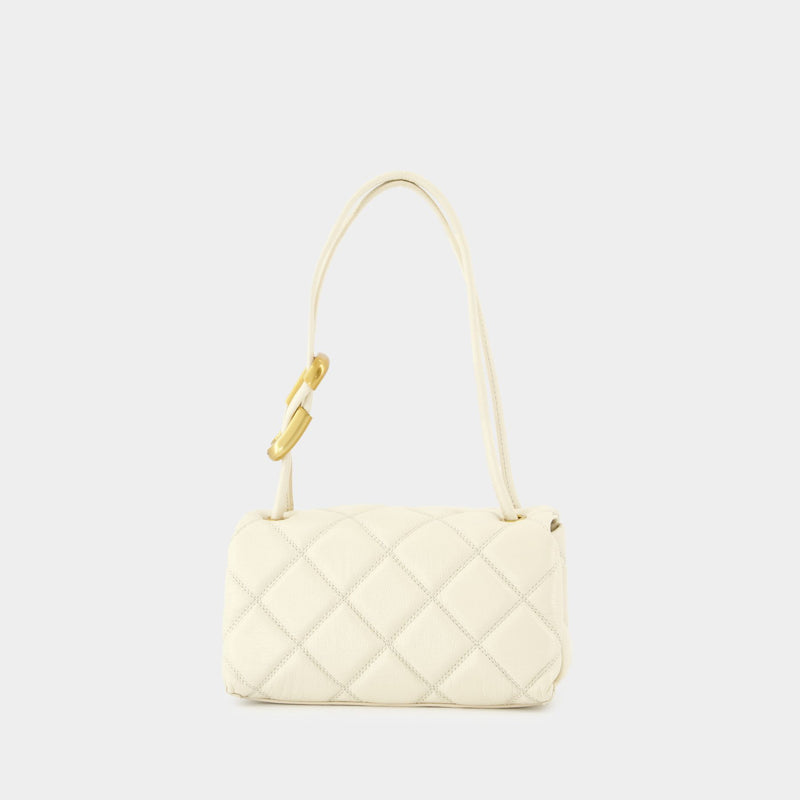 Sac Porté Épaule The Mini Dual Chain - Marc Jacobs - Cuir - Blanc