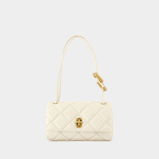 Sac Porté Épaule The Mini Dual Chain - Marc Jacobs - Cuir - Blanc
