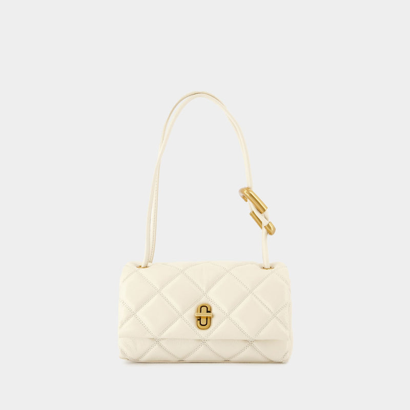 Sac Porté Épaule The Mini Dual Chain - Marc Jacobs - Cuir - Blanc