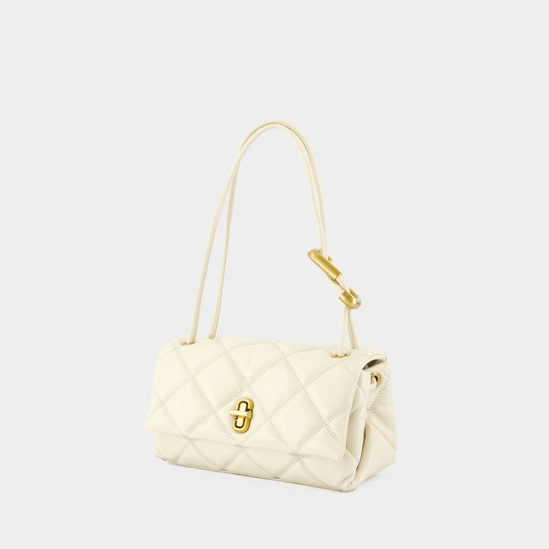 Sac Porté Épaule The Mini Dual Chain - Marc Jacobs - Cuir - Blanc