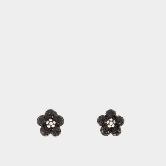 Boucles D'oreilles Daisy Enamel Micro - Marc Jacobs - Métal - Noir