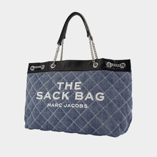Sac Porté Épaule The Large Chain Sack - Marc Jacobs - Coton - Bleu