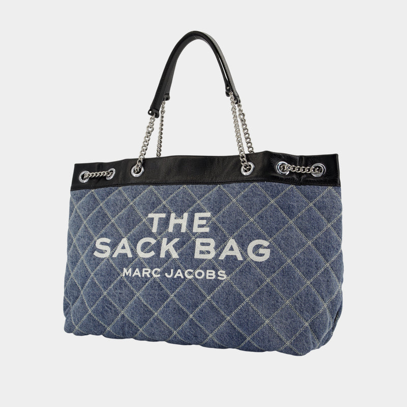 Sac Porté Épaule The Large Chain Sack - Marc Jacobs - Coton - Bleu