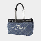 Sac Porté Épaule The Chain Sack - Marc Jacobs - Coton - Bleu