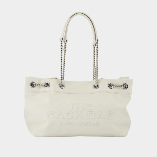 Sac Porté Épaule The Chain Sack - Marc Jacobs - Cuir - Blanc