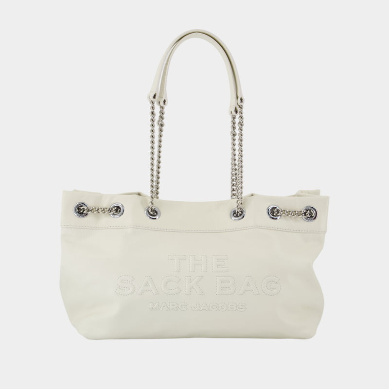 Sac Porté Épaule The Chain Sack - Marc Jacobs - Cuir - Blanc
