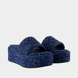 Sandales The Platform - Marc Jacobs - Coton - Bleu