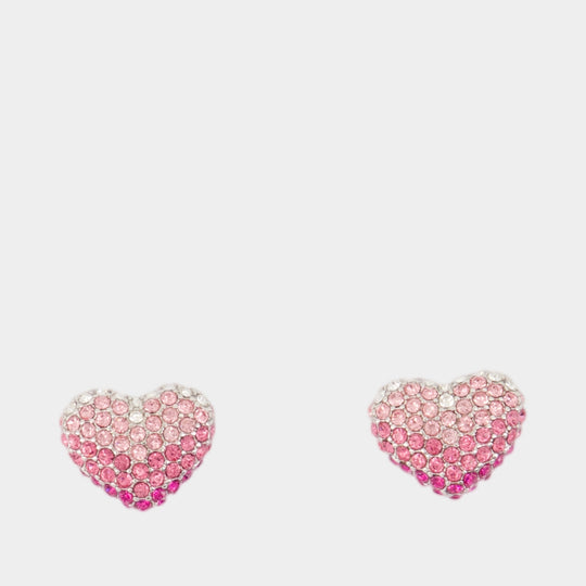 Boucles D'oreilles Balloon Heart Pave - Marc Jacobs - Métal - Rose