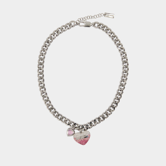 Collier Heart Balloon Pave - Marc Jacobs - Métal - Argenté