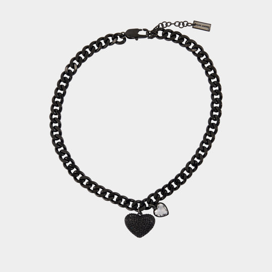 Collier Heart Balloon Pave - Marc Jacobs - Métal - Noir