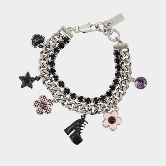 Bracelet Mini Icon Dot Charm - Marc Jacobs - Métal - Argenté