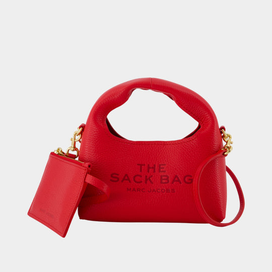 Sac À Bandoulière The Micro Sack - Marc Jacobs - Cuir - Rouge