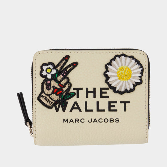 Portefeuille The Mini Compact - Marc Jacobs - Cuir - Ivoire