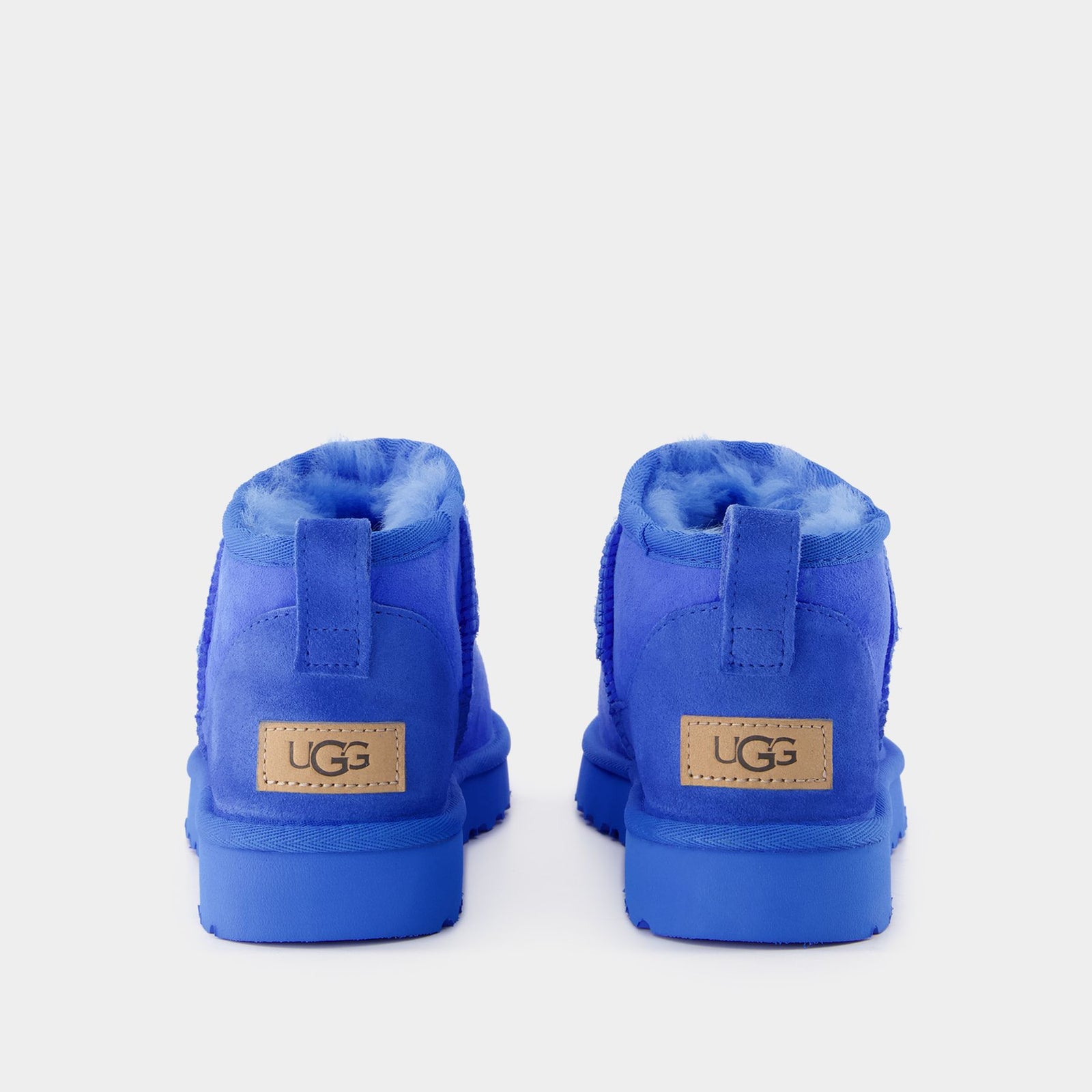 Bottines W Classic Ultra Mini UGG Cuir Bleu - Main Image