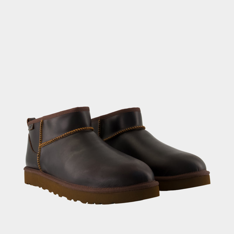Bottines Classique Ultra Mini - UGG - Cuir - Marron