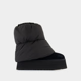 Bottines W Classique Mini Dipper Puffer - UGG - Cuir - Noir