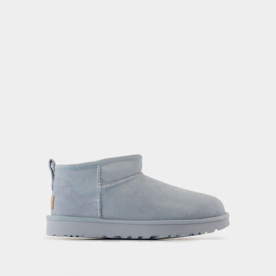 Bottines W Classic Ultra Mini - UGG - Cuir - Bleu