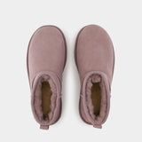 Bottines W Classic Ultra Mini - UGG - Cuir - Violet