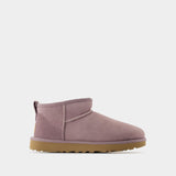 Bottines W Classic Ultra Mini - UGG - Cuir - Violet