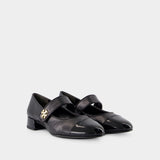 Ballerines Cap Toe Mary Jane - Tory Burch - Cuir - Noir