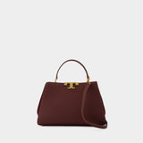 Sac À Main Eleanor Satchel - Tory Burch - Cuir - Marron