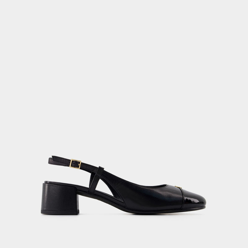 Sandales Cap-Toe - Tory Burch - Cuir - Noir