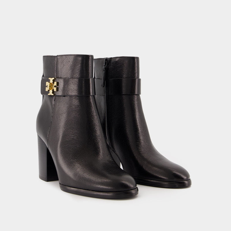 Bottines T-Lock - Tory Burch - Cuir - Noir