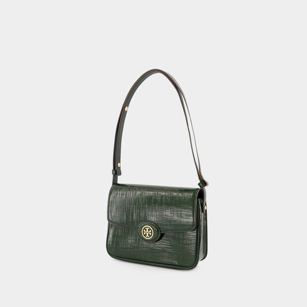 Sac Porté Épaule Robinson Convertible - Tory Burch - Cuir - Vert