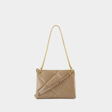 Sac Porté Épaule Kira Diamond Small - Tory Burch - Cuir - Beige