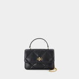 Wallet On Chain Kira Diamond Mini - Tory Burch - Cuir - Noir