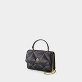 Wallet On Chain Kira Diamond Mini - Tory Burch - Cuir - Noir