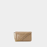 Wallet On Chain Kira Diamond - Tory Burch - Cuir - Beige