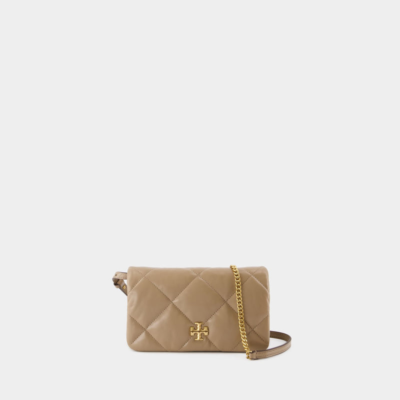 Wallet On Chain Kira Diamond - Tory Burch - Cuir - Beige