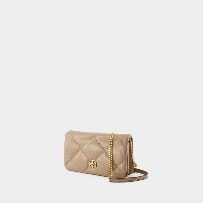 Wallet On Chain Kira Diamond - Tory Burch - Cuir - Beige