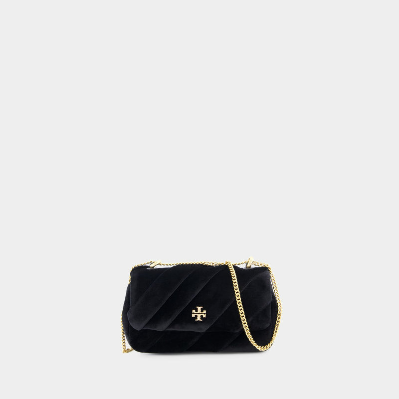 Sac Porté Épaule Kira Mini Flap - Tory Burch - Coton - Noir