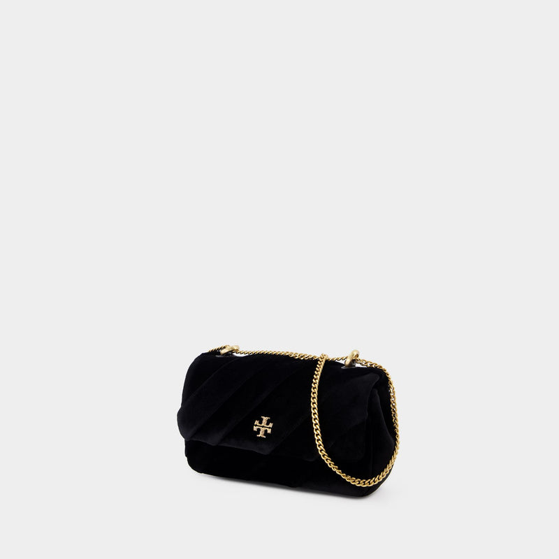 Sac Porté Épaule Kira Mini Flap - Tory Burch - Coton - Noir