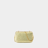 Sac Porté Épaule Kira Moto Mini Flap - Tory Burch - Cuir - Doré