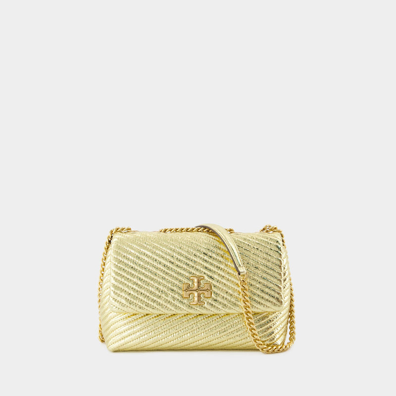 Sac Porté Épaule Kira Moto Small - Tory Burch - Cuir - Doré