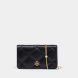 Sac À Bandoulière Kira Diamond Quilt Charm - Tory Burch - Cuir - Noir