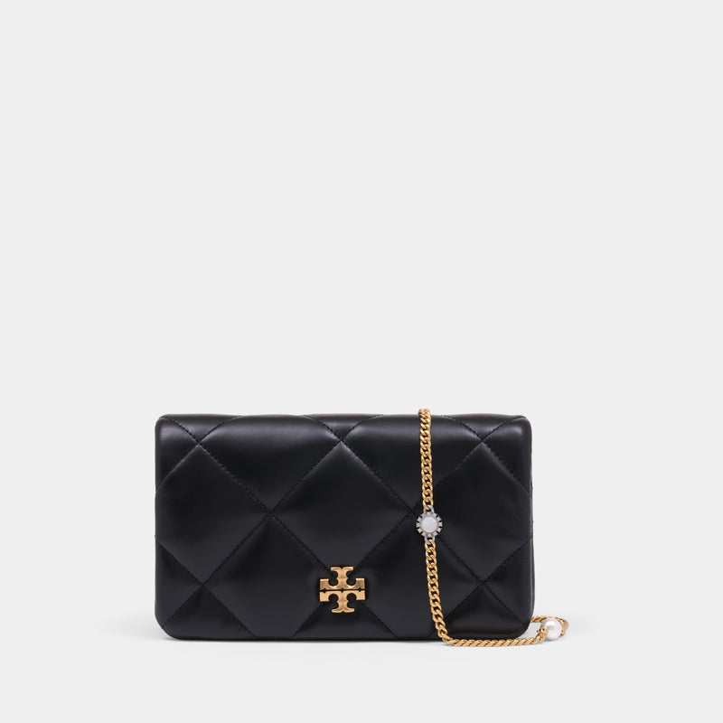 Sac À Bandoulière Kira Diamond Quilt Charm - Tory Burch - Cuir - Noir