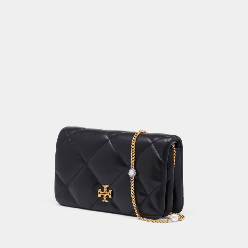 Sac À Bandoulière Kira Diamond Quilt Charm - Tory Burch - Cuir - Noir